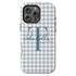 Custom Gingham Name & Initials iPhone Case